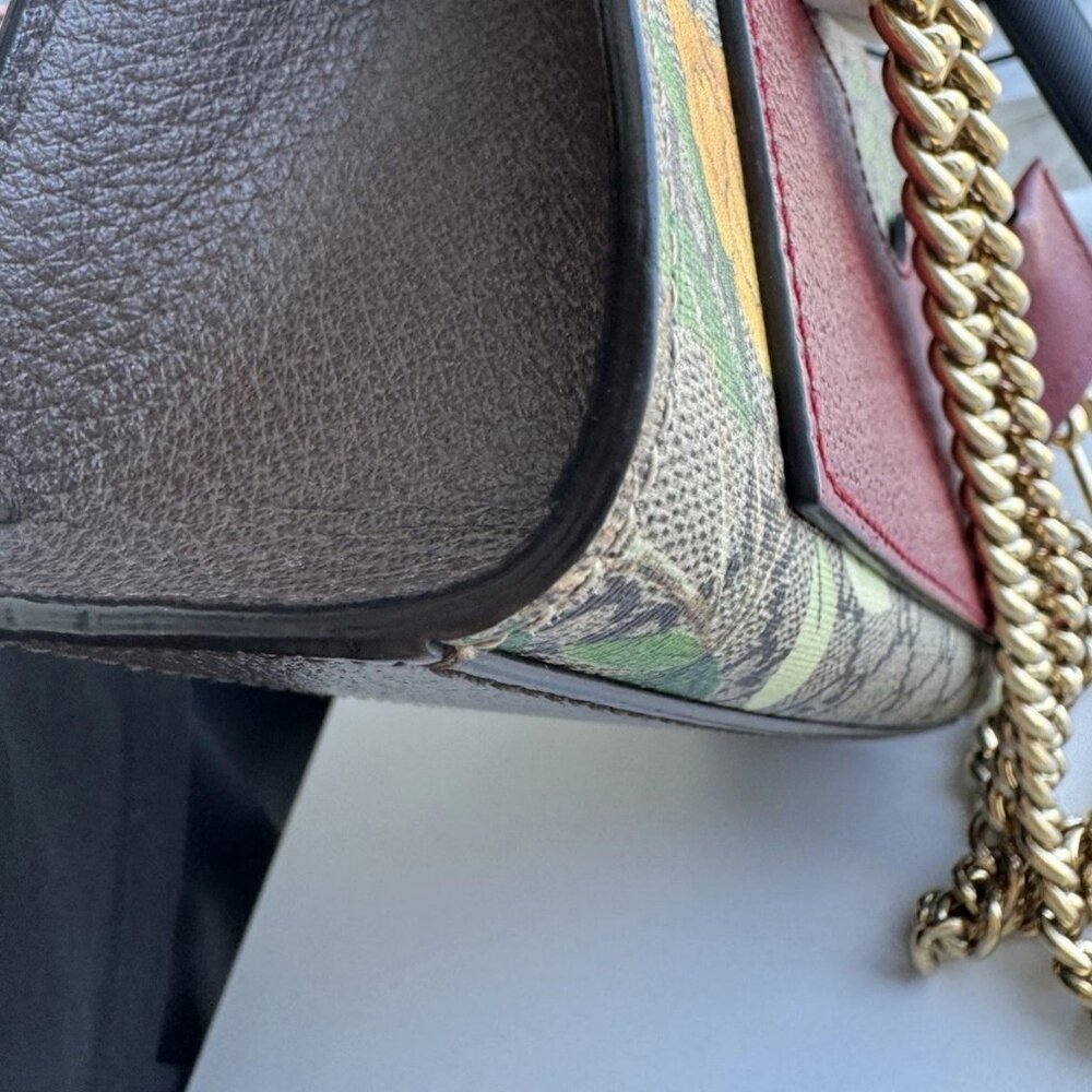 Gucci Padlock Shoulder Bag Tian Print GG Coated Canvas Small - Picture 9 of 16